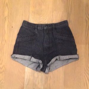 Afends Black Jean Shorts